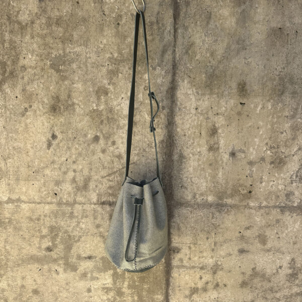 Mole Saco Verde & Branco textura